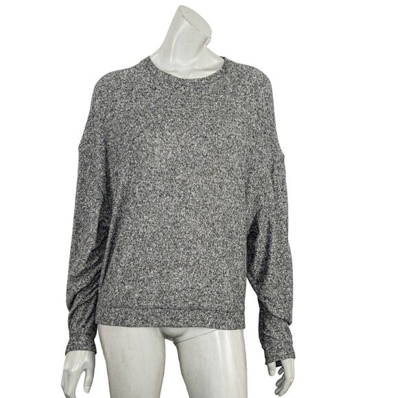 The Kooples Sweet Fleece sleeve snap buttons Sweatshirt gray size 3 - Picture 3 of 8